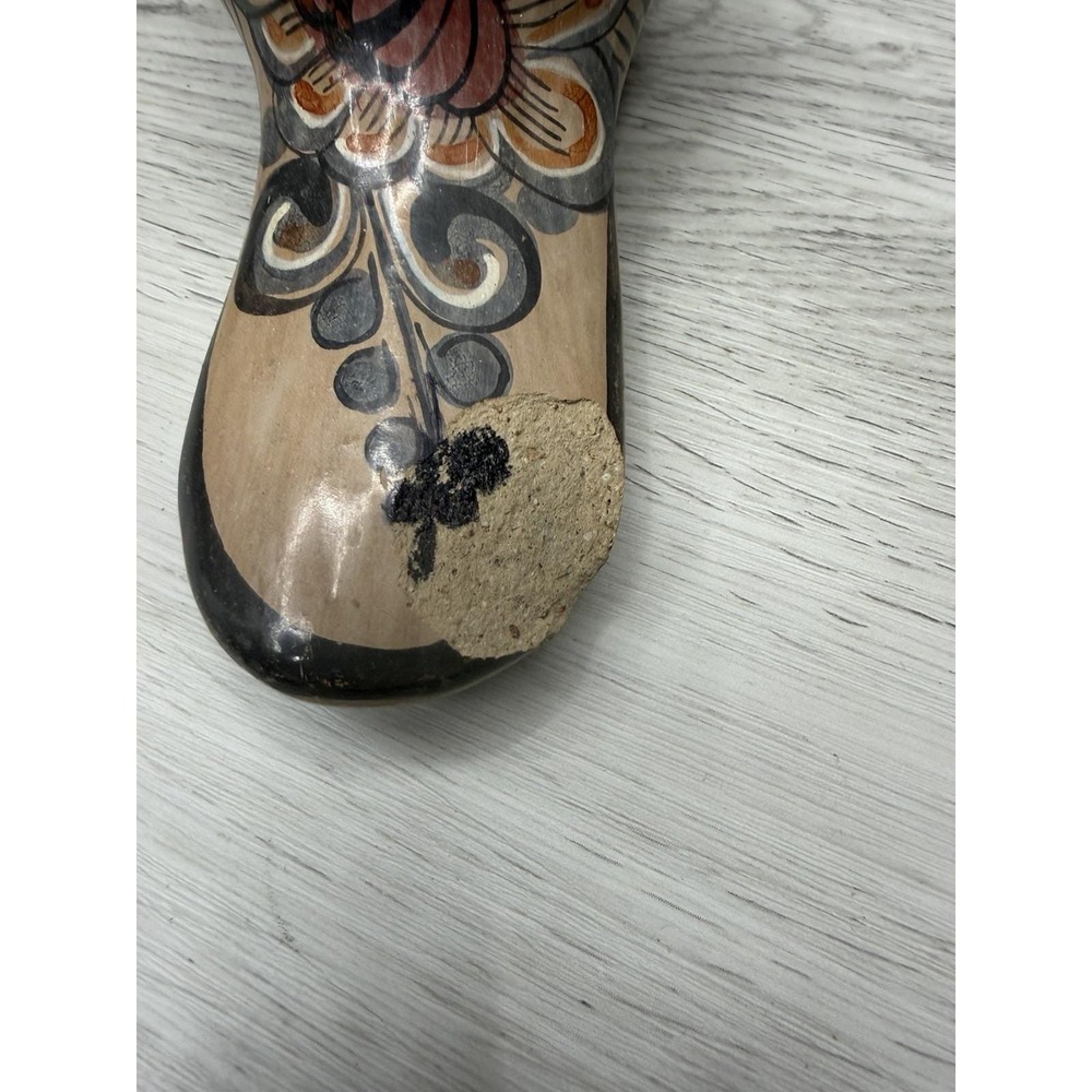 Tonala Mexican Pottery Toucan Figurine Hand Painted Folk Art - Picture 4 of 7